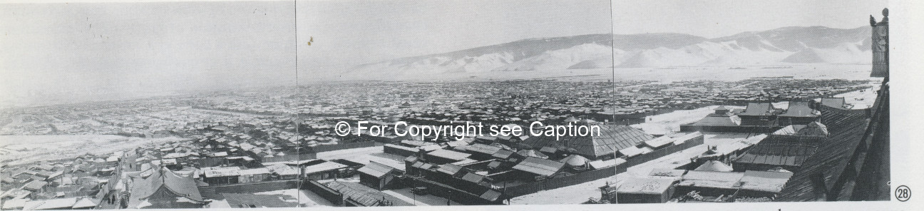 View from Janraiseg temple. Tsültem, N., Mongolian Architecture. Ulaanbaatar 1988, Intro 28